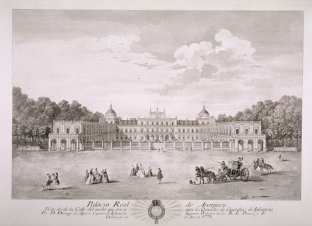 Palacio Real de Aranjuez, Domingo de Aguirre, Manuel Salvador Carmona, 1773 (grabado), Patrimonio Nacional