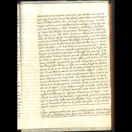 Testamento original del rey Felipe II