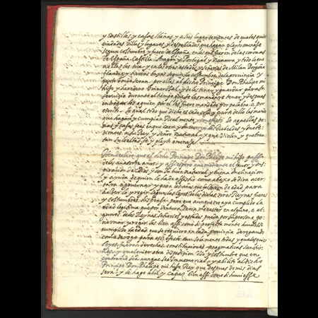 Testamento original del rey Felipe II