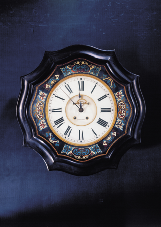 Reloj de pared “Ojo de buey”, José Hoffmeyer y Jiménez, h. 1865, inv. 10007278, Patrimonio Nacional