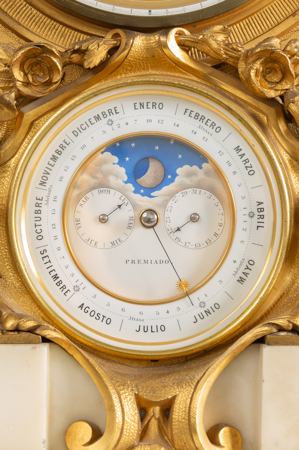 Reloj de sobremesa, Achille Brocot y Jean Bapatiste Delettrez, h. 1855, inv. 10028762, Patrimonio Nacional